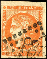 1870, 40 C. Ceres Orange Geschnitten, Tadellos Gestempelt GC "822", Allseits Voll- Bis Breitrandig Und Schön Farbfrisch, - Altri & Non Classificati