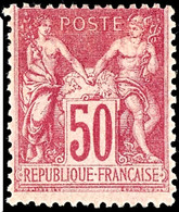 50 C. Sage Karmin Auf Rosa, Type I, Ungebraucht, Mi.250,-, Katalog: 81I * - Autres & Non Classés