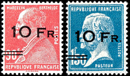 1928, 10 Fr. Auf 90 C. Und 1,50 Fr. Flugpostmarken, Sog. "Ile De France", Kompletter Satz Mit 2 Werten, Tadellos Ungebra - Sonstige & Ohne Zuordnung