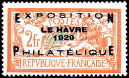 2 Fr. Philatelistische Ausstellung Le Havre, Postfrisch, Geprüft Hunziker, Yvert-Nr. 257A, Yvert 1600,-, Katalog: 239 ** - Other & Unclassified