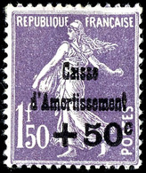 40 + 10 C. - 1,50 Fr. + 50 C. Staatsschuldenkasse, Komplett, Postfrisch, Yvert-Nr. 266-68, Yvert 420,-, Katalog: 252/54  - Autres & Non Classés