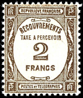 1931, 2 Fr. Sepia, Postfrisch, Mi.270,-, Katalog: 66 ** - Sonstige & Ohne Zuordnung