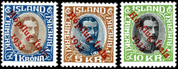 1933, 1 Kr. Bis 10 Kr. "Hopflug 1933", Flugpostausgabe, Tadellos Ungebraucht Mit Originalgummierung Und Sauberem Erstfal - Iceland