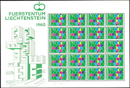 1960, 50 Rp Europa Im Kleinbogen Zu 20 Werten, Postfrisch, Im Linken Seitenrand Unmerklicher Kleiner Knitter, Sonst Tade - Otros & Sin Clasificación