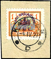 1 C. Auf 2 +2 C. - 30 C. Auf 1 + 1 C. Kriegsinvaliden Gestempelt, "KAUNAS 4.IV.27" Auf Briefstücken, Mi.300,-, Katalog:  - Lithuania