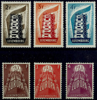 1956/57, Europa-Ausgabe, Je Tadellos Postfrisch, Katalog: 555/57,572/7 ** - Lussemburgo