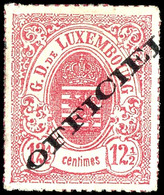 1875, 12 1/2 C., 30 C. Und 1 F. Auf 37 1/2 C. (sowie Ungeprüfte 25 C.) Dienstmarken Mit Breitem Aufdruck, Ungebraucht, K - Altri & Non Classificati