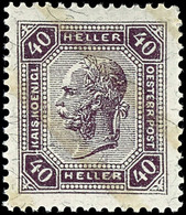 1904, 40 H. Franz Joseph Mit Lackstreifen, Tadellos Postfrisch, Unsigniert, Mi. 150.-, Katalog: 115 ** - Sonstige & Ohne Zuordnung