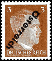 Nicht Zur Ausgabe Gelangt: 1945, 3 Pfg Hitler Hellgraubraun Wiener Aufdruck Mit Senkrecht Geriffeltem Gummi, Abart "kopf - Altri & Non Classificati