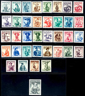 1948/52, "Trachten" Kpl. Postfrisch Inkl. Ergänzungswerte, Mi. 350,--, Katalog: 893/926 ** - Sonstige & Ohne Zuordnung