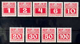 1908, 1 - 100 H. Ziffern Auf Gestrichenem Kreidepapier, 9 Werte Komplett, Tadellos Postfrisch, Unsigniert, Mi. 320.-, Ka - Andere & Zonder Classificatie