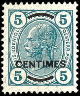 1906, 5 C. Auf 5 H. Freimarke Ohne Lackstreifen Schwärzlichgrünlichblau, Tadellos Postfrisch, Unsigniert, Mi. 170.-, Kat - Altri & Non Classificati