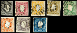 1866, 5 R. - 120 R. Luis I., Klar Gest. Und Voll-/breitrandig, Tadellos, Mi. 750,-, Katalog: 17/24 O - Portogallo