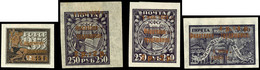 1923, Tag D. Arbeit, 4 Werte Mit 1 R. Aufdruck Golden, 2 R. X/y-Papier, Tadellos Ungebraucht, Katalog: 212b,213/ * - Altri & Non Classificati