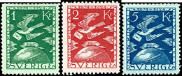 1924, 5 Ö. Bis 5 Kr. UPU, Ungebraucht In Normaler Zähnung, Mi. 750,-, Katalog: 159/73 * - Zweden