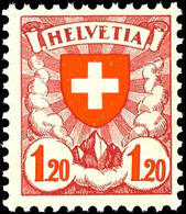 1924, 90 C. - 2 Fr. Freimarken Auf Gestrichenem Papier Mit Geriffelter Gummierung, Dabei Die 1,50 Fr. Mit Oberrand, 4 We - Sonstige & Ohne Zuordnung