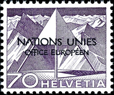 1950, 5 - 70 Rp. Freimarken, 11 Werte Komplett Mit Aufdruckfehler V " 'A' In 'NATIONS' In Der Mitte Beschädigt", Tadello - Altri & Non Classificati