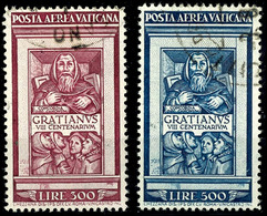 300 Und 500 L. Gratianus, 2 Werte Gestempelt, Fotoattest Sorani: "originali, Annuli Originali E Sono Perfetti", Mi. 250, - Altri & Non Classificati