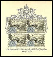 1952, Blockausgabe "100 Jahrestag Der Ersten Briefmarkenausgabe Des Kirchenstaates", Tadellos Postfrisch, Mi. 250.-, Kat - Sonstige & Ohne Zuordnung