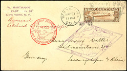 1,30 Dollar Zeppelin Auf Brief Der Südamerikafahrt Nach Ludwigshafen, Katalog: 327 BF - Otros & Sin Clasificación