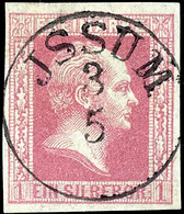 1 Sgr. Rosa, Glatter Grund, Vollrandiges Und Farbfrisches Luxusstück, Entwertet Mit Seltenem Orts-K1 "ISSUM 3 5" (Reg.-B - Sonstige & Ohne Zuordnung