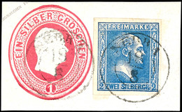 2 Sgr. Blau, Gegitterter Grund, Vollrandiges Und Farbfrisches Kabinettstück, Klar Entwertet Mit Besserem Vorphila-K2 "NE - Autres & Non Classés