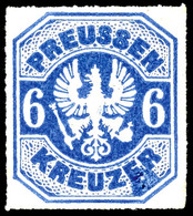 6 Kreuzer Ultramarin, Adler Im Achteck, Farbfrisches Und Tadellos Durchstochnes Kabinettstück, Besonderheit "Druckzufäll - Sonstige & Ohne Zuordnung