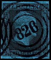 "826" - Lengerich (Reg.-Bez. Münster), Klar Und Zentrisch Auf Kabinettstück 2 Sgr. Schwarz Auf Blau, Katalog: 3 O - Other & Unclassified