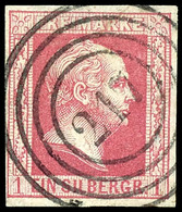 "217" - Burtscheid (Reg.-Bez. Aachen), Klar Und Zentrisch Auf Kabinettstück 1 Sgr. Rosa, Glatter Grund, Katalog: 6a O - Altri & Non Classificati