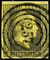 "257" - Cölleda (Reg.-Bez. Merseburg), Klar Und Zentrisch Auf Kabinettstück 3 Sgr. Schwarz Auf Gelb, Katalog: 4a O - Altri & Non Classificati