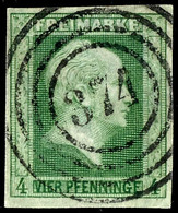 "374" - Elbing (Reg.-Bez. Danzig), Klar Und Zentrisch Auf Kabinettstück 4 Pfennige Grün, Katalog: 5a O - Altri & Non Classificati