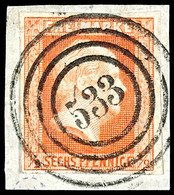 "533" - Greifenberg In Pommern (Reg.-Bez. Stettin), Klar Auf Kabinettbriefstück Mit 1/2 Sgr. Rotorange, Katalog: 1 BS - Sonstige & Ohne Zuordnung