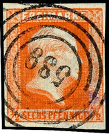"539" - Grevenbroich (Reg.-Bez. Düsseldorf), Klar Auf Kabinettstück 1/2 Sgr. Rotorange, Katalog: 1 O - Autres & Non Classés