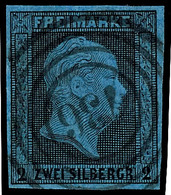 "736" - Klötze (Reg.-Bez. Magdeburg), Klar Und Zentrisch Auf Kabinettstück 2 Sgr. Schwarz Auf Blau, Katalog: 3 O - Sonstige & Ohne Zuordnung