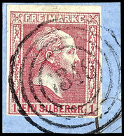 "1346" - Schömberg (Reg.-Bez. Liegnitz), Klar Und Zentrisch Auf 1 Sgr. Rosa, Gegitterter Grund Auf Briefstück, Kabinett, - Altri & Non Classificati