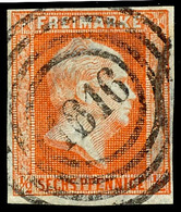 "1616" - Werther (Reg.-Bez. Minden), Klar Und Zentrisch Auf Kabinettstück 1/2 Sgr. Rotorange, Katalog: 1 O - Altri & Non Classificati