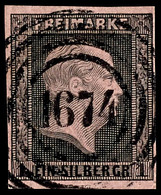 "1674" - Worbis (Reg.-Bez. Erfurt), Klar Und Zentrisch Auf Kabinettstück 1 Sgr. Schwarz Auf Rosa, Katalog: 2a O - Other & Unclassified