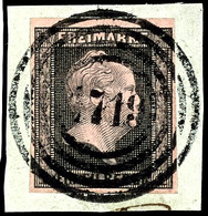 "1719" - Zörbig (Reg.-Bez. Merseburg), Klar Und Zentrisch Auf Briefstück Mit Kabinettstück 1 Sgr. Schwarz Auf Rosa, Kata - Other & Unclassified