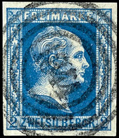 "1844" - Buckau (Reg.-Bez. Magdeburg), Klar Und Lesbar Auf Kabinettstück 2 Sgr. Blau, Glatter Grund, Fotobefund Flemming - Other & Unclassified