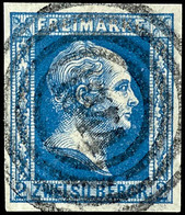 "1844" - Buckau (Reg.-Bez. Magdeburg), Klar Und Lesbar Auf Kabinettstück 2 Sgr. Blau, Glatter Grund, Fotobefund Flemming - Sonstige & Ohne Zuordnung