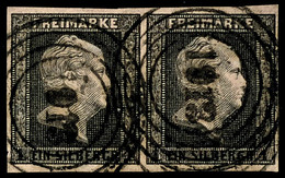 "1913" - Breslau (Reg.-Bez. Breslau), Zwei Typische Abschläge Auf Waagerechtem Kabinettpaar 1 Sgr. Schwarz Auf Rosa, Kat - Other & Unclassified