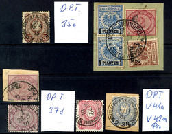 1875 - 1894, Kleine Partie Vorläufer Mit Guten Werten, Dabei V35a Gepr. Pauligk, V37d(2) Gepr., V41/42 Gepr. Und Briefst - Turkey (offices)