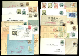 1915 - 1918, Ca. 30 Belege, Dabei Gebührenstempel Und -marken, Mit Einheiten Und Halbierungen, Interessante Versendungsf - Altri & Non Classificati