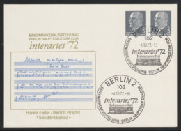 Privatpostkarte Briefmarkenausstellung Berlin, Borek-Ganzsachenkatalog DDR PP 11/D 4 C, Gestempelt - Privé Postkaarten - Gebruikt