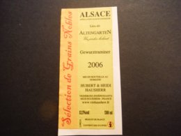 Alsace - Gewurztraminer Sélection De Grain Noble 2006 - Hubert Et Heidi Hausser - Lieu Dit Altengarten Eguisheim - Gewürztraminer