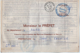 TB 2682 - MILITARIA - Lettre En Franchise Postale - Sapeurs Pompiers - Mairie D'ANDELOT EN MONTAGNE Pour LONS LE SAUNIER - Militärstempel Ab 1900 (ausser Kriegszeiten)