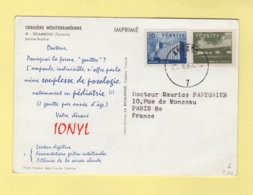 Carte Publicitaire Ionyl - Croisiere Mediterraneenne - 1960 - Lettres & Documents