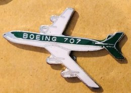 AVION VERT EN BLANC - BOEING 707 - PLANE - FLUGZEUG - FTP -           (22) - Avions