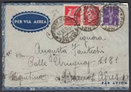 STORIA POSTALE 1939 12 DIC AEROGRAMMA PER ESTERO/BUENOS AIRES AFFR.PER L.13 " IMPERIALE " Firma CHIAVARELLO - Marcophilie (Avions)