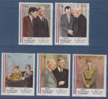 Hommage Au Général De Gaulle 5 Timbres Neufs  Sharjah Et Dépendances - De Gaulle (Général)